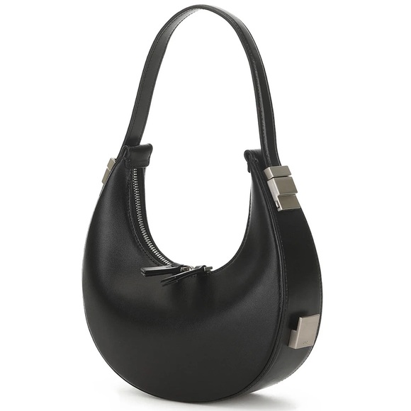 Osoi Black Toni Leather Mini Bag - Convertible Moon Bag - Picture 2 of 9